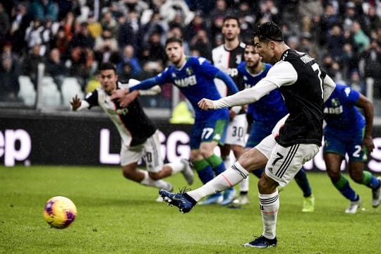 Sorgte per Elfmeter für den Ausgleich im Spiel gegen Sassuolo Calcio: Cristiano Ronaldo von Juventus Turin.