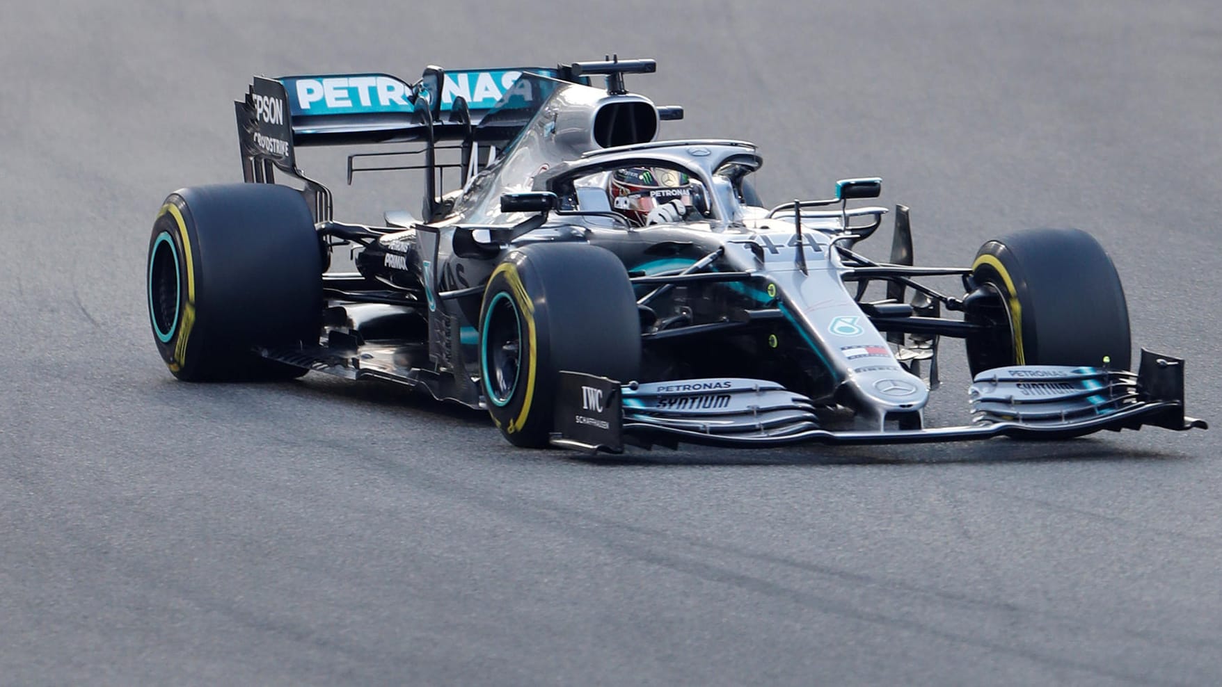 Lewis Hamilton auf der Strecke in Abu Dhabi.