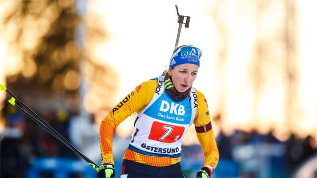 Franziska Preuß erreichte mit Platz vier im Sprint das beste Ergebnis der deutschen Biathletinnen.