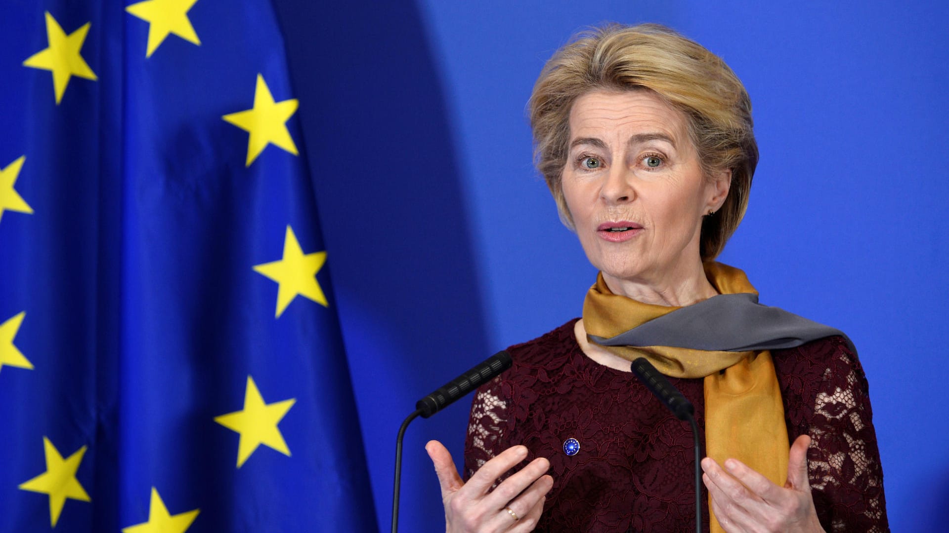 Ursula von der Leyen startete gestern in Brüssel in ihr neues Amt. Heute spricht sie in Madrid.