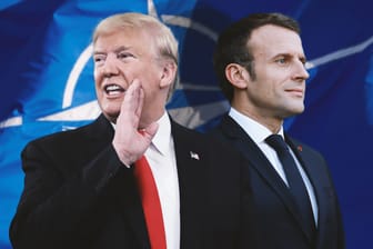 Donald Trump und Emmanuel Macron: Der US-Präsident will die Zahlungen an das Verteidigungsbündnis verringern.