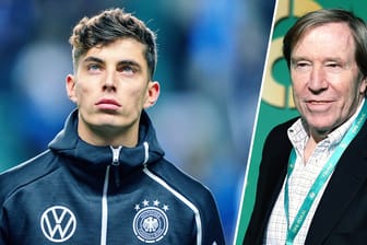 Kai Havertz (l.) und Günter Netzer: Das DFB-Talent hat aus Netzers Sicht einen großen Weg vor sich.