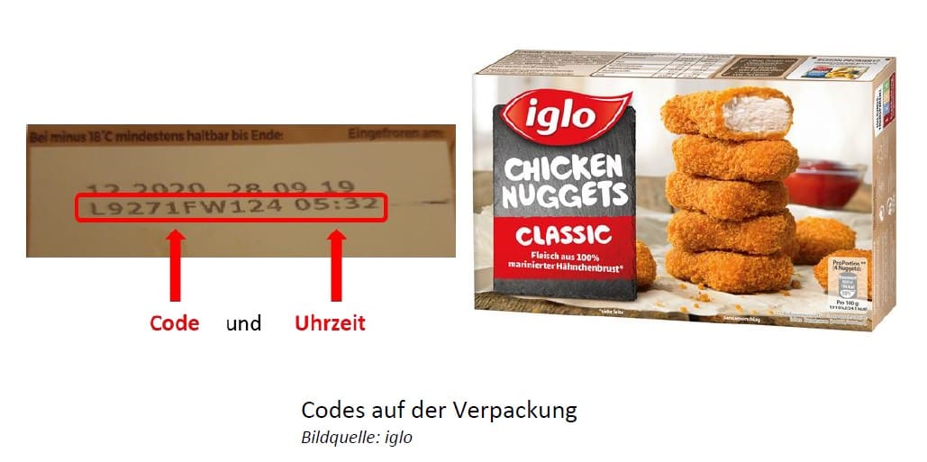 Chicken Nuggets: Eine Produktcharge "iglo Chicken Nuggets Classic" ist von dem Rückruf betroffen.