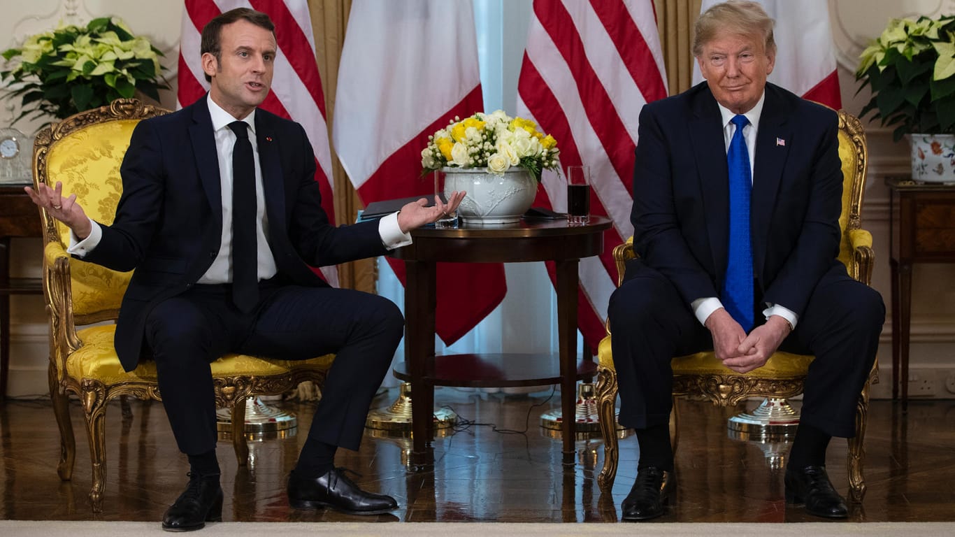 Emmanuel Macron (l) und Donald Trump (r): Die Staatsoberhäupter trafen sich auf dem Nato-Gipfel in Berlin.