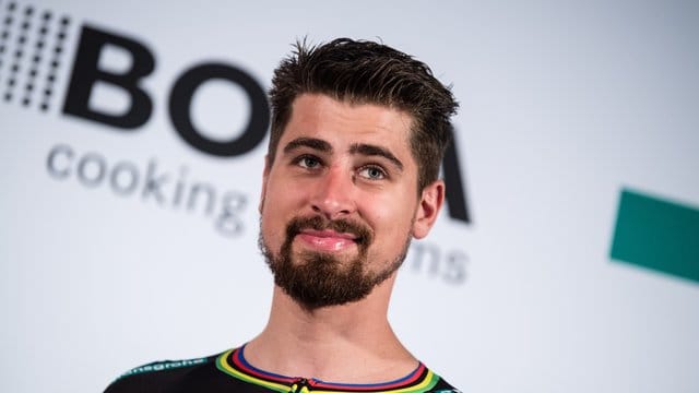 Teammitglied Peter Sagan bei der Vorstellung des Radsportteams.