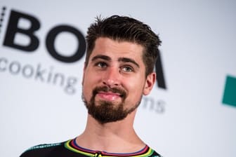 Teammitglied Peter Sagan bei der Vorstellung des Radsportteams.