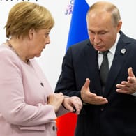 Angela Merkel im Gespräch mit Waldimir Putin: Der Mord an einem Georgier in Berlin sorgt für eine diplomatische Krise zwischen Deutschland und Russland.