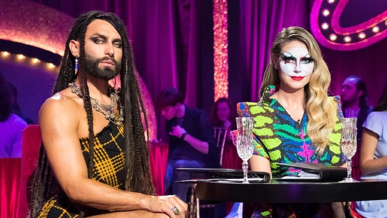 Conchita Wurst und Heidi Klum: Sie bieten den "Queen of Drags" im TV eine Bühne.