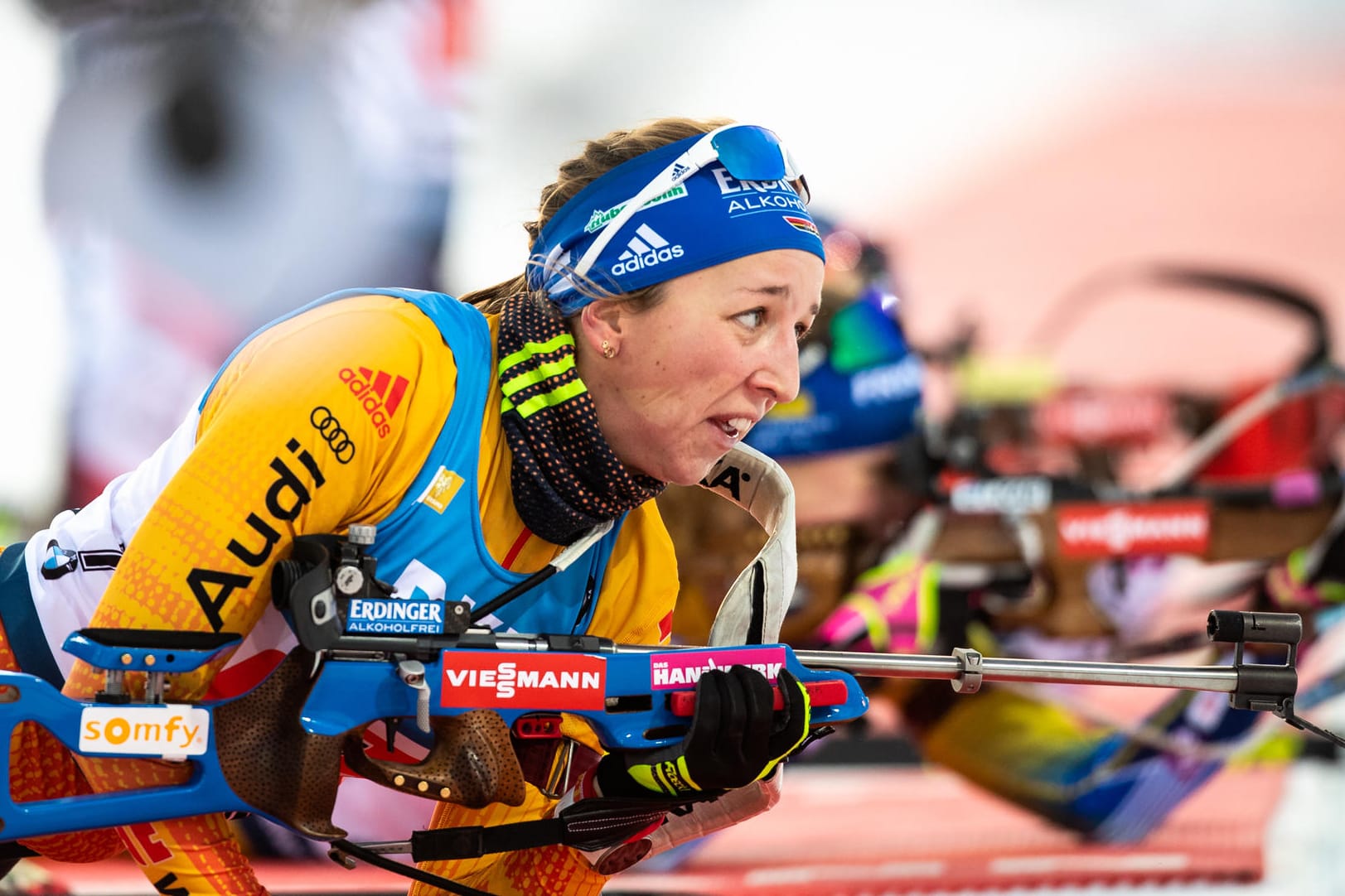 Lag lange im Bereich der Podiumsplätze: Franziska Preuß.