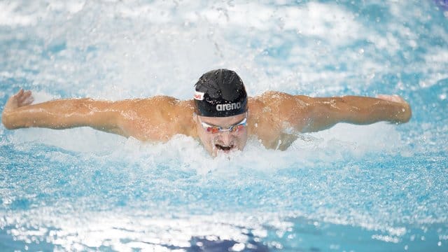 Siegte über 100 Meter Schmetterling: Marius Kusch.