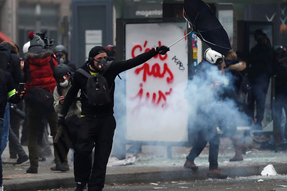 Streik in Frankreich: Landesweit kam es zu Protesten.