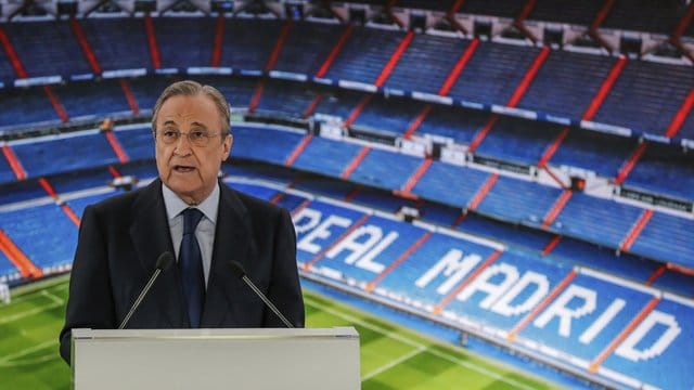 Will eine neue Superliga in die Spur bringen: Real-Präsident Florentino Perez. Will eine neue Superliga in die Spur bringen: Real-Präsident Florentino Perez.