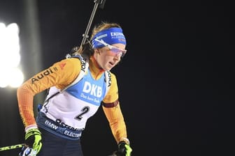 Zeigte gute Ansätze beim Biathlon-Weltcup in Östersund: Franziska Preuß.