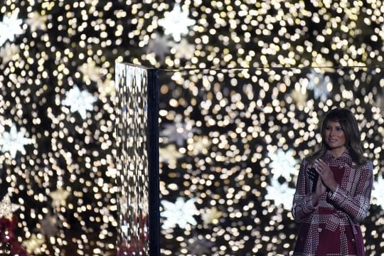 Melania Trump bei der Beleuchtungszeremonie des "Nationalen Weihnachtsbaums" in Washington.
