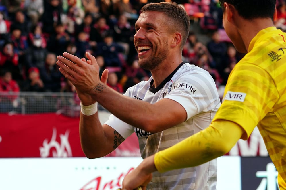 Ende nach drei Spielzeiten: Lukas Podolski verabschiedet sich aus Japan.