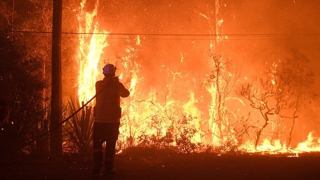 Unweit von Sydney haben sich mehrere Buschbrände zu einem "Mega-Feuer" vereint. Unweit von Sydney haben sich mehrere Buschbrände zu einem "Mega-Feuer" vereint.
