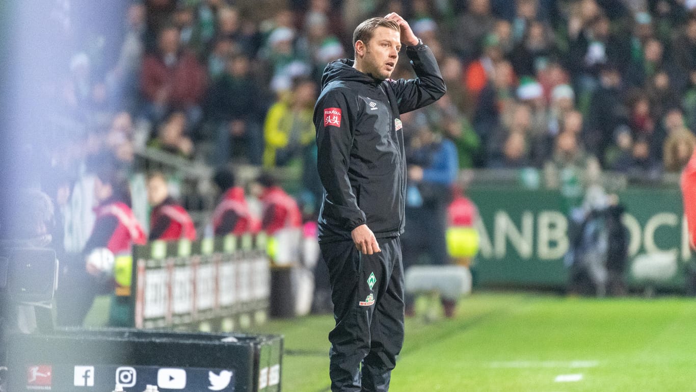 Seine Mannschaft verlor mit 0:1 gegen das Tabellenschlusslicht Paderborn: Bremens Trainer Florian Kohfeldt.