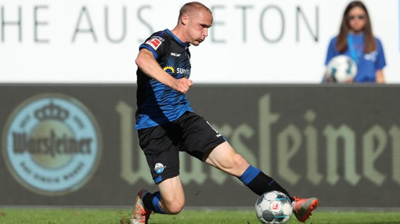Paderborns Sven Michel ist mit seinem Siegtreffer in der Nachspielzeit zum Matchwinner geworden.