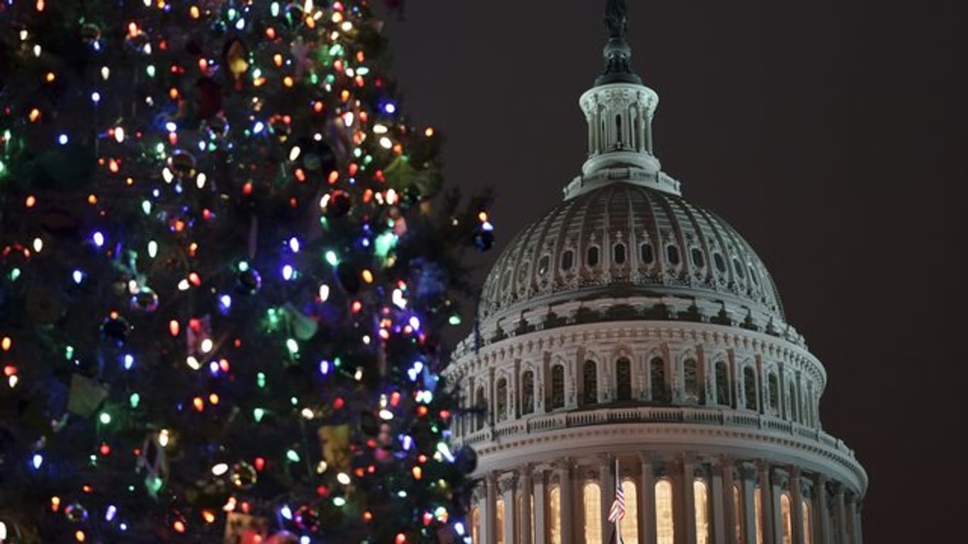 Ein Weihnachtsbaum vor dem Kapitol in Washington.