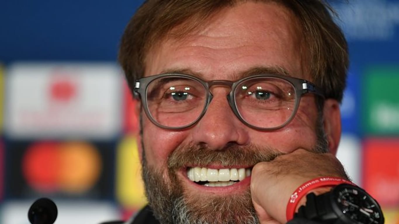 War bei der PK vor dem Salzburg-Spiel sehr launig gestimmt: Liverpool-Coach Jürgen Klopp.