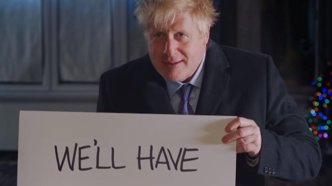 Werbespot mit Boris Johnson: In diesem Video überbringt der britische Politiker seinen Wählern und Wählerinnen eine Botschaft.