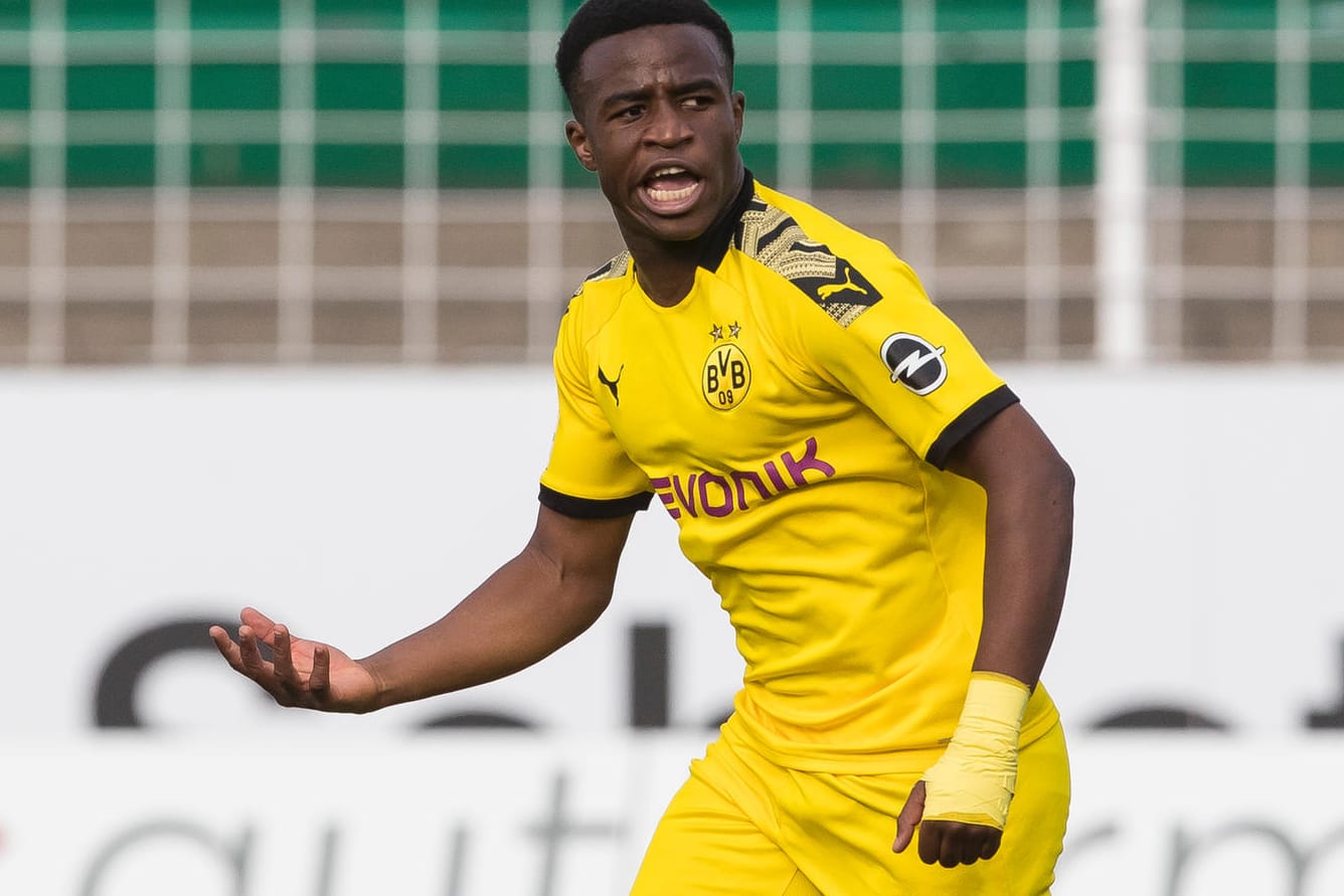 Youssoufa Moukoko: Der 15-Jährige erzielte gegen Prag einen Dreierpack.