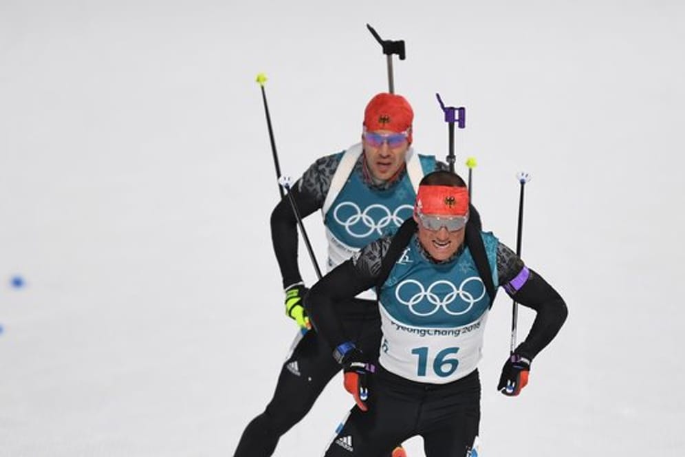 Machen sich Gedanken über die Zeit nach der Biathlon-Karriere: Erik Lesser (vorn) und Arnd Peiffer.