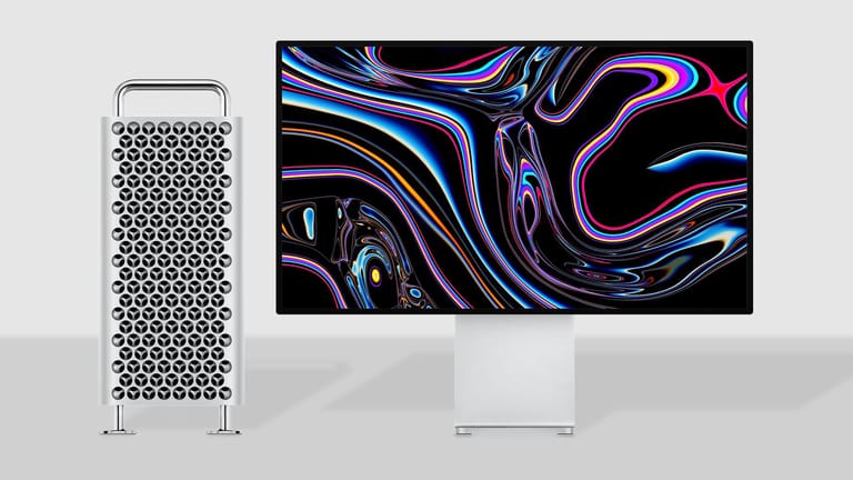 Das neue Mac Pro mit Apples 6K-Monitor Pro Display XDR: Wer die Geräte mit voller Ausstattung kaufen will, muss das Sparkonto plündern.
