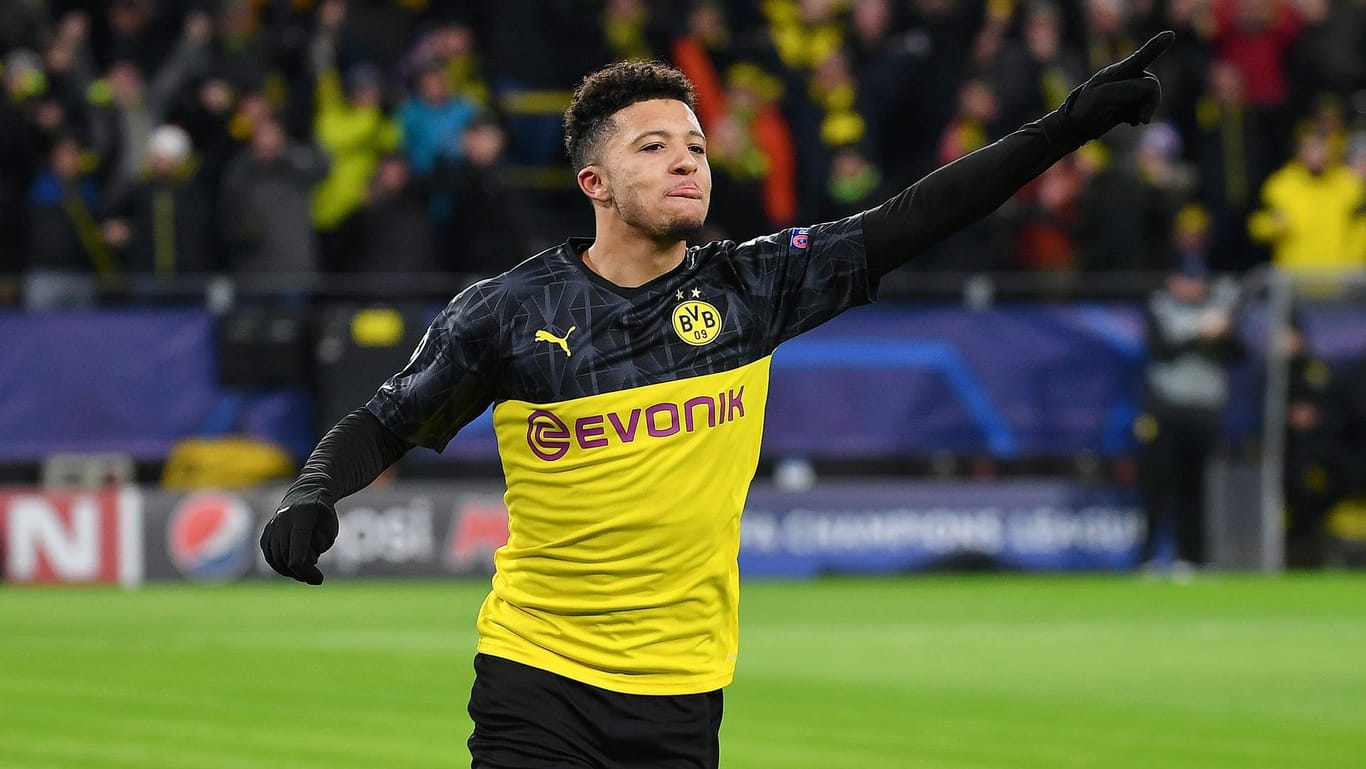 Jadon Sancho vom BVB bei UCL-Spiel gegen Slavia Prag: Ob das eines seiner letzten Spiel bei Borussia Dortmund war?