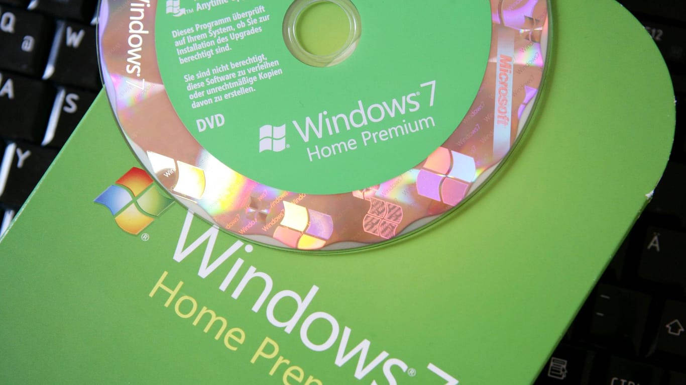 Eine DVD mit Windows 7: Am 14. Januar endet der Support für das System.