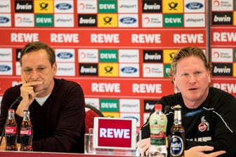 1. FC Kön Geschäftsführer Horst Heldt und Trainer Markus Gisdol: Vor dem Derby gegen Bayer Leverkusen zeigen sie sich zuversichtlich.