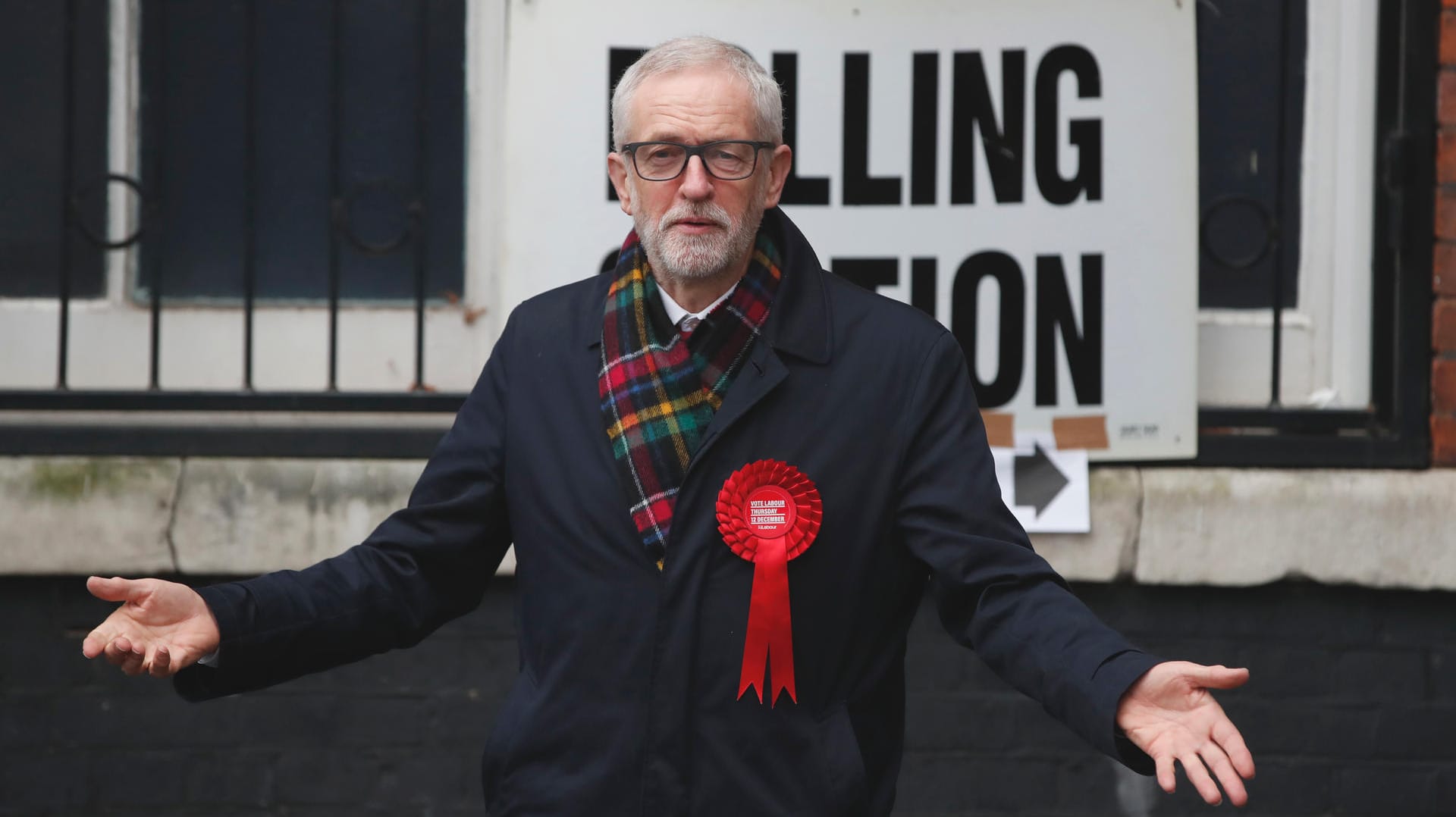 Wahlverlierer Jeremy Corbyn. Nach dem sich abzeichnenden Wahldebakel kündigte er seinen Rückzug an.