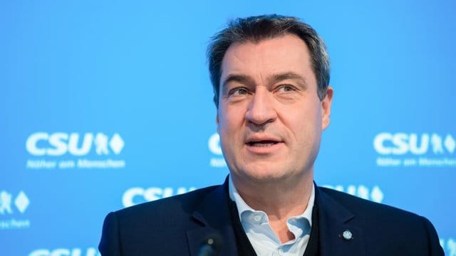 Bayerns Ministerpräsident Markus Söder in der CSU-Parteizentrale in München. Bayerns Ministerpräsident Markus Söder in der CSU-Parteizentrale in München.