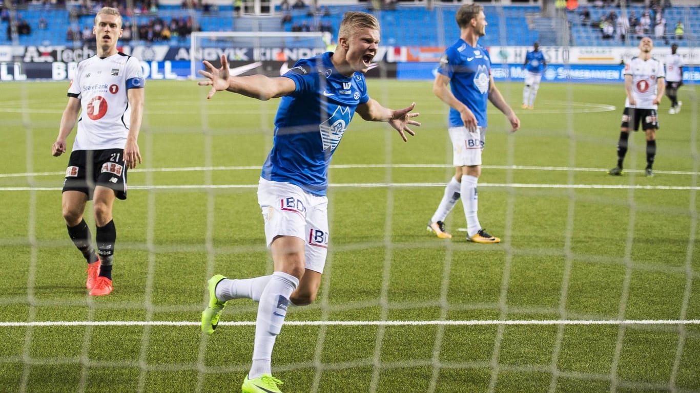Erling Haaland: Bevor das Nachwuchstalent zu RB Salzburg wechselte, spielte er für Molde FK in Norwegen.
