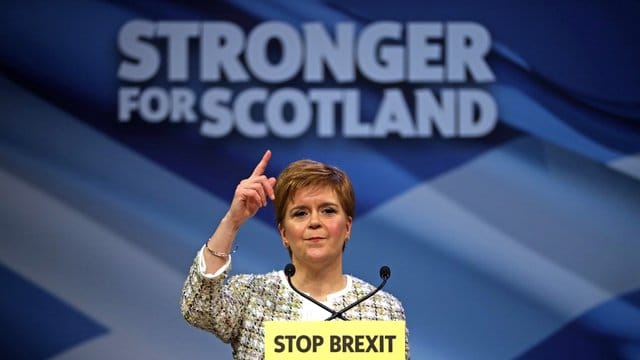 Nicola Sturgeon, Schottlands Premierministerin und SNP-Vorsitzende, Ende November in Glasgow. Nicola Sturgeon, Schottlands Premierministerin und SNP-Vorsitzende, Ende November in Glasgow.