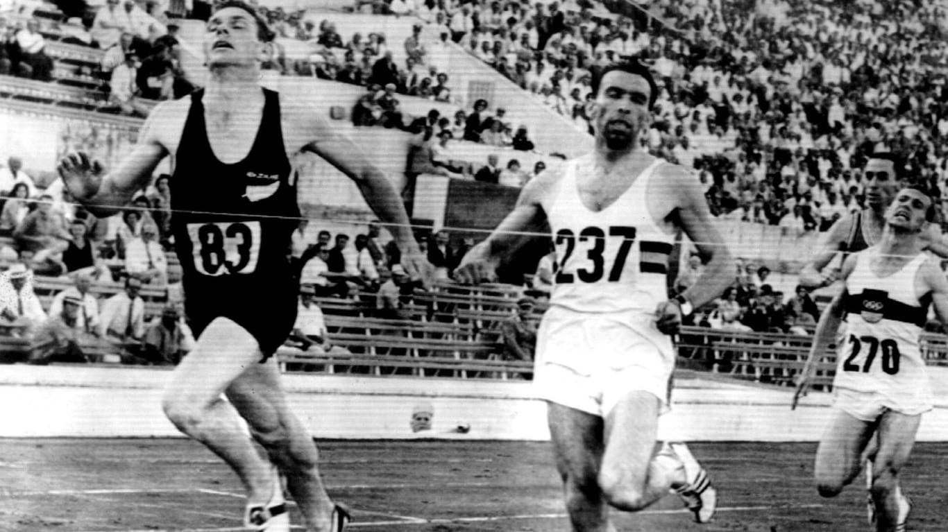 Olympia 1960 in Rom: Peter Snell (li.) gewinnt Gold über 800 Meter.