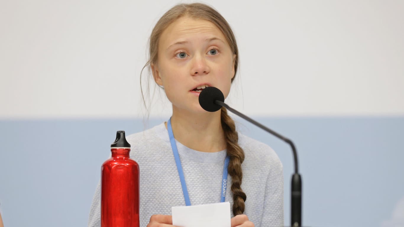 Greta Thunberg bei der UN-Klimakonferenz in Madrid.