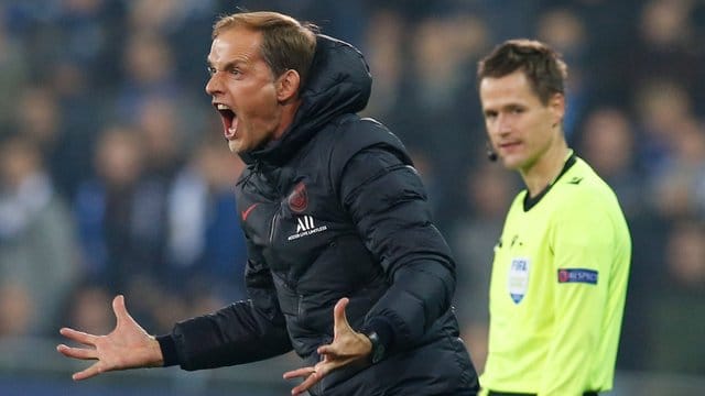 PSG-Trainer Thomas Tuchel gewinnt mit seiner Mannschaft die Auswärtspartie in Saint-Etienne mit 4:0. PSG-Trainer Thomas Tuchel gewinnt mit seiner Mannschaft die Auswärtspartie in Saint-Etienne mit 4:0.