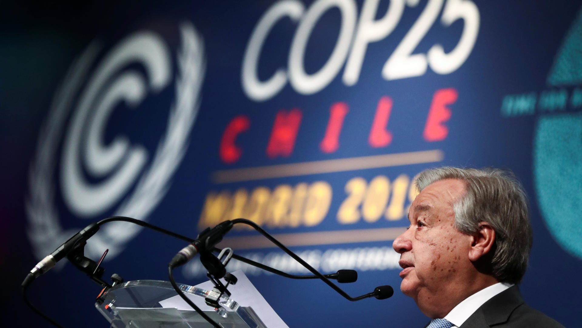 Antonio Guterres: Der UN-Generalsekretär spricht beim Klimagipfel in Madrid – die Erwartungen waren hoch. Antonio Guterres: Der UN-Generalsekretär spricht beim Klimagipfel in Madrid – die Erwartungen waren hoch.