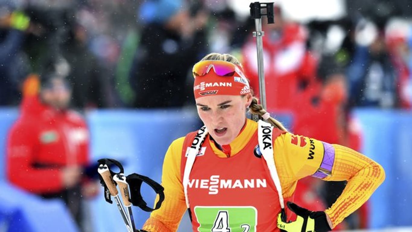 Schwächelte beim Weltcup in Hochfilzen: Denise Herrmann in Aktion.