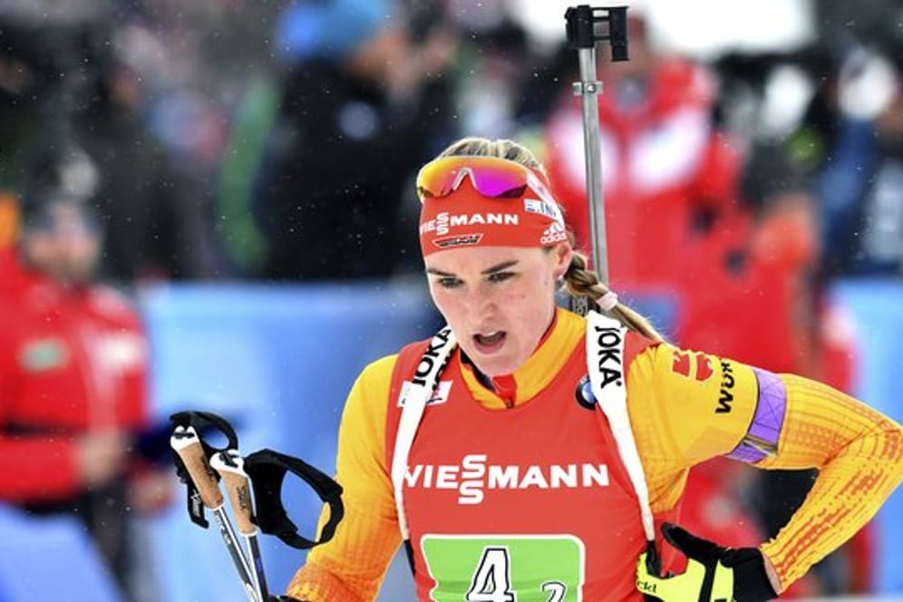 Schwächelte beim Weltcup in Hochfilzen: Denise Herrmann in Aktion.