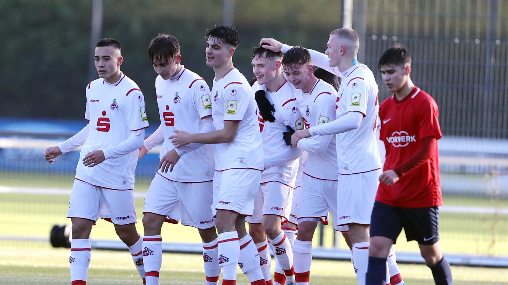 Kölner U17-Spieler jubeln nach einem Tor gegen den Wuppertaler SV: Die jungen Kölner sind derzeit sehr erfolgreich.