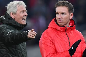 Unterschiedliche Trainer-Typen aber beide erfolgreich: BVB-Trainer Lucien Favre und Leipzigs Julian Nagelsmann.