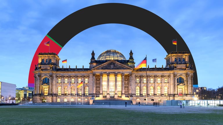 Bundestag mit Dreiviertel-Mehrheit für die Union: So wäre die Mandatsverteilung umgerechnet auf die Erststimmenergebnisse der Wahl 2017.