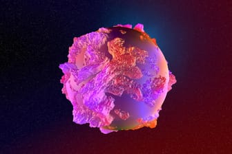 3-D-Animation einer Krebszelle: Krebs gehört in Deutschland und weltweit zu den Haupttodesursachen.
