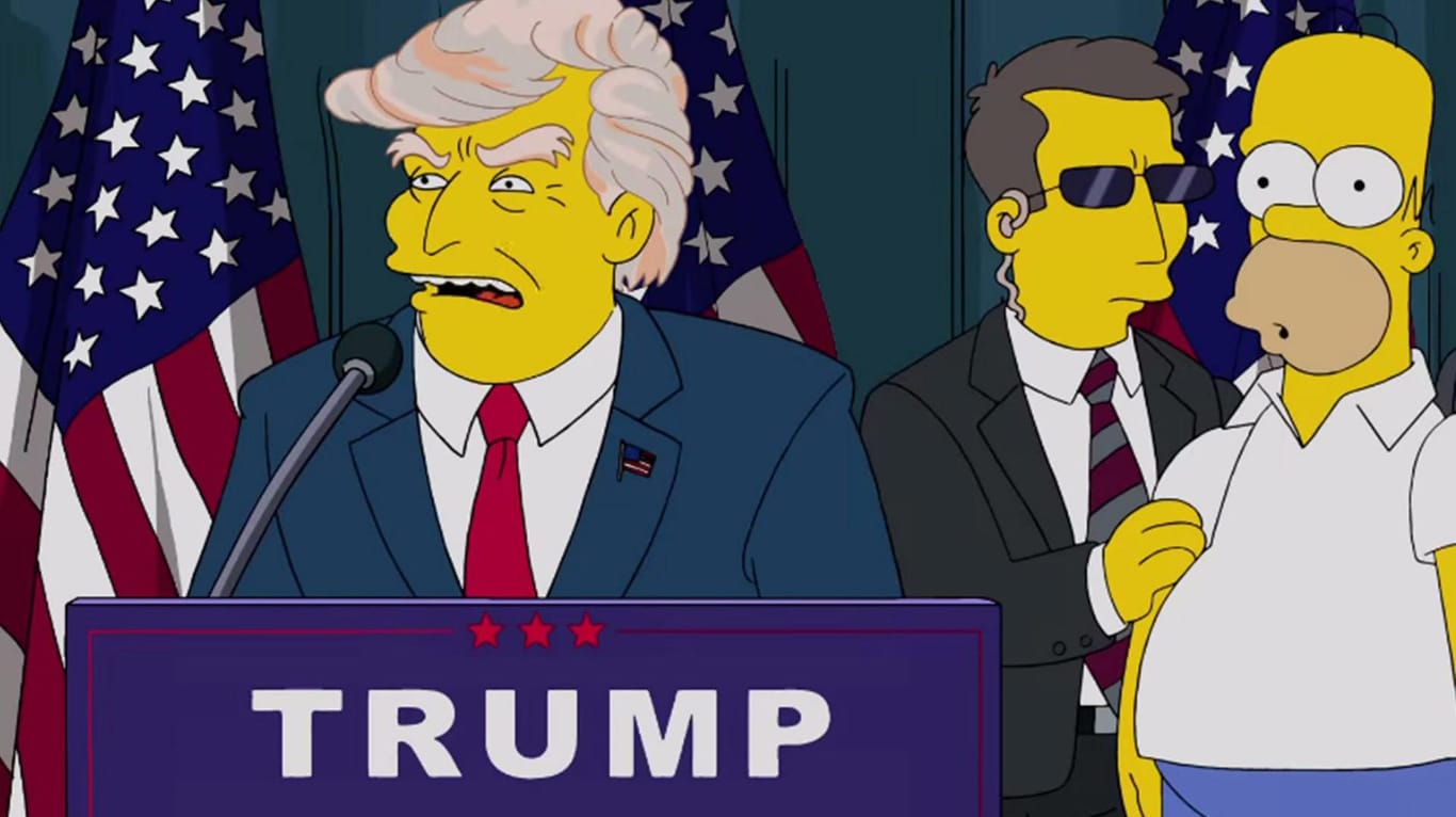 Donald Trump und Homer Simpson: In den Folgen der Simpsons spiegeln sich auch aktuelle politische Entwicklungen.
