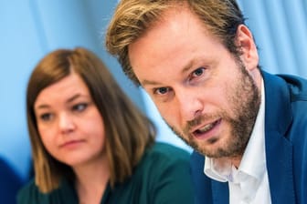 Grünen-Spitzenpersonal in Hamburg: Bürgermeisterkandidatin Katharina Fegebank und Fraktionschef Anjes Tjarks.
