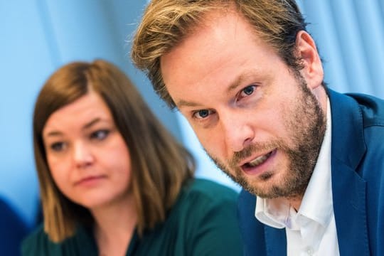 Grünen-Spitzenpersonal in Hamburg: Bürgermeisterkandidatin Katharina Fegebank und Fraktionschef Anjes Tjarks.