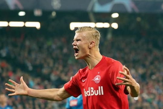 Viele Fußball-Clubs wollen ihn verpflichten Salzburgs Stürmer Erling Haaland.