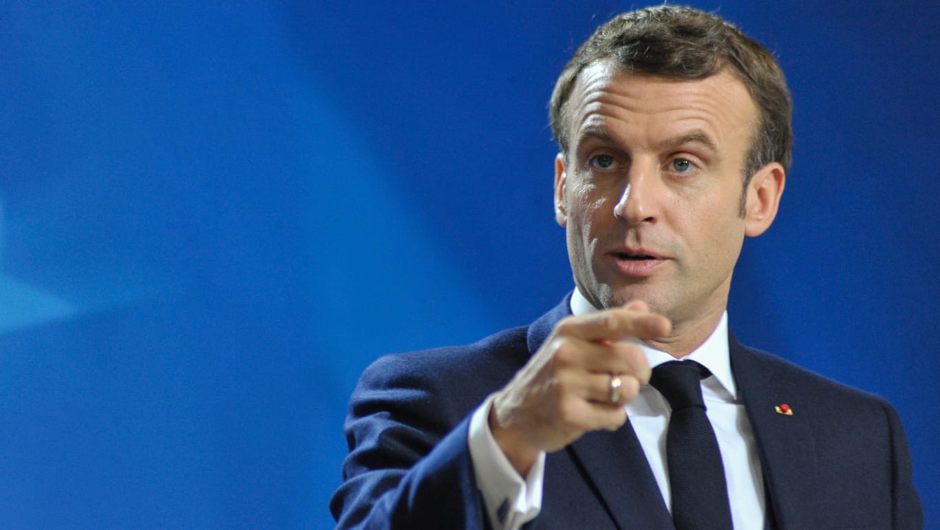 Emmanuel Macron: Frankreichs Präsident wird von den Gewerkschaften unter Druck gesetzt.